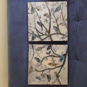 Morning Song I & II By Nan Canvas Pair